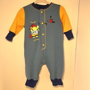 Vintage Color Block Snap Button Front and Closure Elephant Graphic 90s Jungle